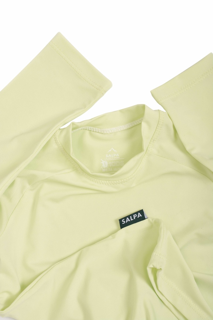 Remera Proteccion UV Infantil 3/4 Amarillo