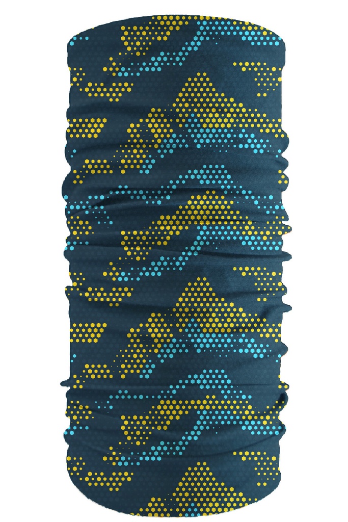 Cuello Pixel Microfibra Azul