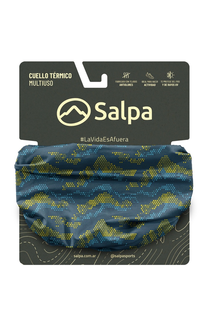 Cuello Pixel Microfibra Azul